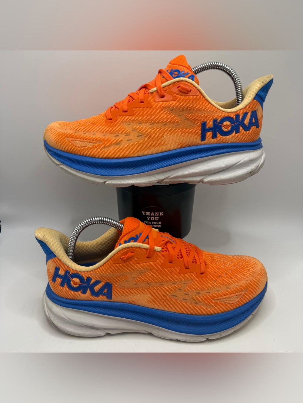 🚫SOLD - NO AVAILABLE HOKA ONE ONE Clifton 9 Orange Blue Running Shoes Men’s